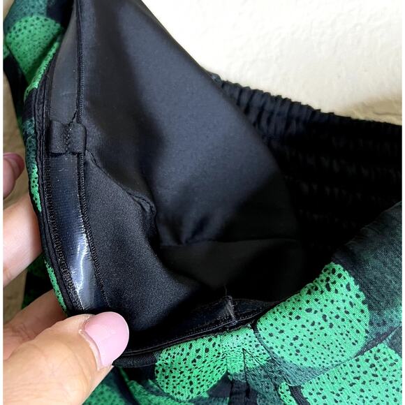 Fynn & Rose Swing Mini Dress Women Size XS Green Black Dot Strapless Coquette - Picture 8 of 9